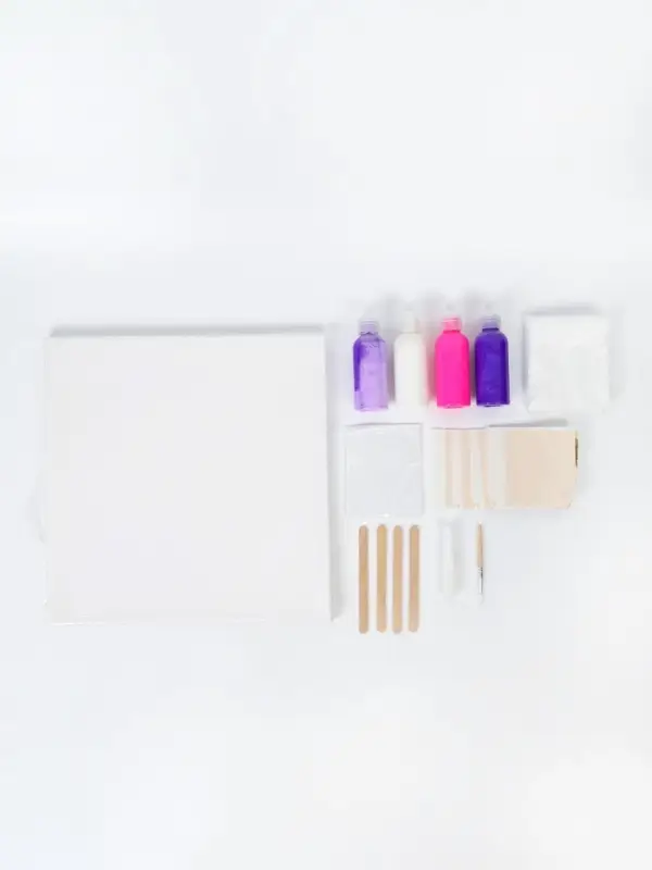 Набор для творчества: рисование акрилом на холсте с поталью &laquo;Розовое настроение&raquo;