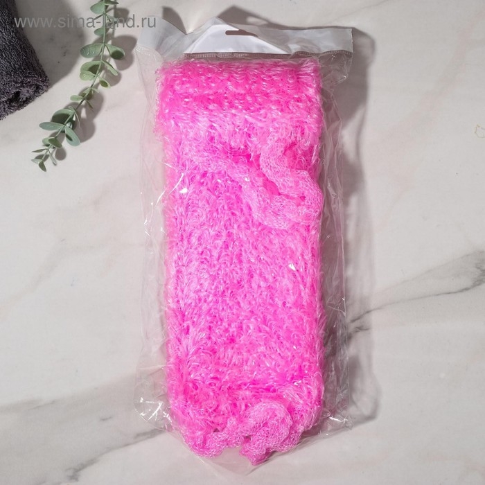 Мочалка для тела Доляна «Демидовская», 15×40 см, МИКС