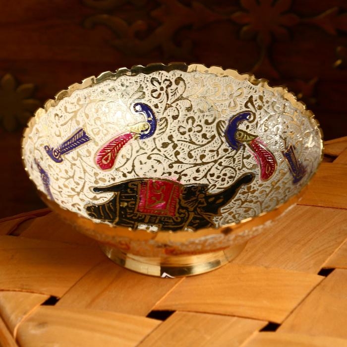 Блюдце "Слон" латунь 10х10х4 см