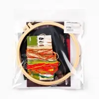 Вышивка гладью 20х20 см "Огни спящей чащи"