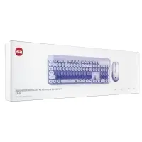 Комплект беспроводная клавиатура + мышь ISA KB-09 фиолетовая