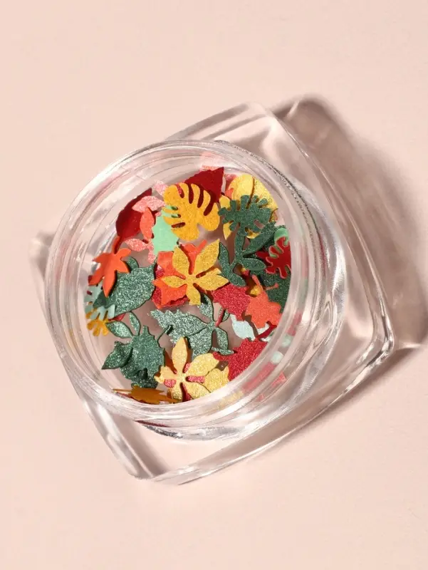 Фигурки для декора «Листья», объёмные, разноцветные