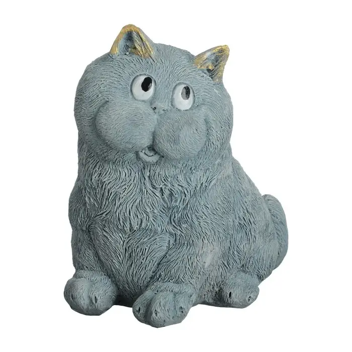 Фигурка гипс &laquo;Кот сидит&raquo;, серо-голубой, 10&times;9&times;11 см