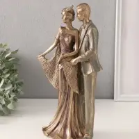 Фигурка полистоун &laquo;Пара в костюмах 20-30-х годов&raquo;, 17&times;9&times;31.5 см