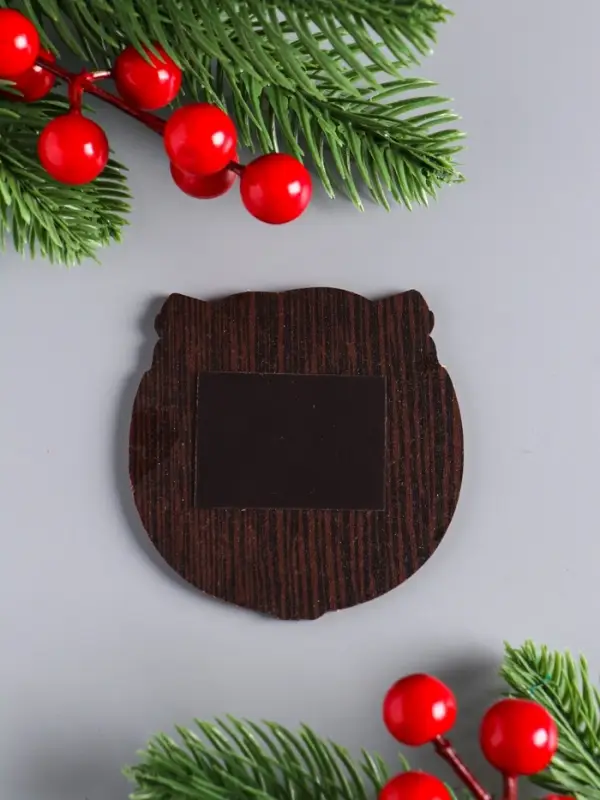 Магнит новогодний подкова "На удачу" 7х7 см