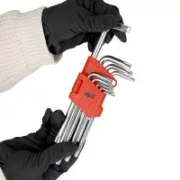 Набор ключей торцевых изогнутых TORX 9 предметов (T10-T50) АVS TXL-9