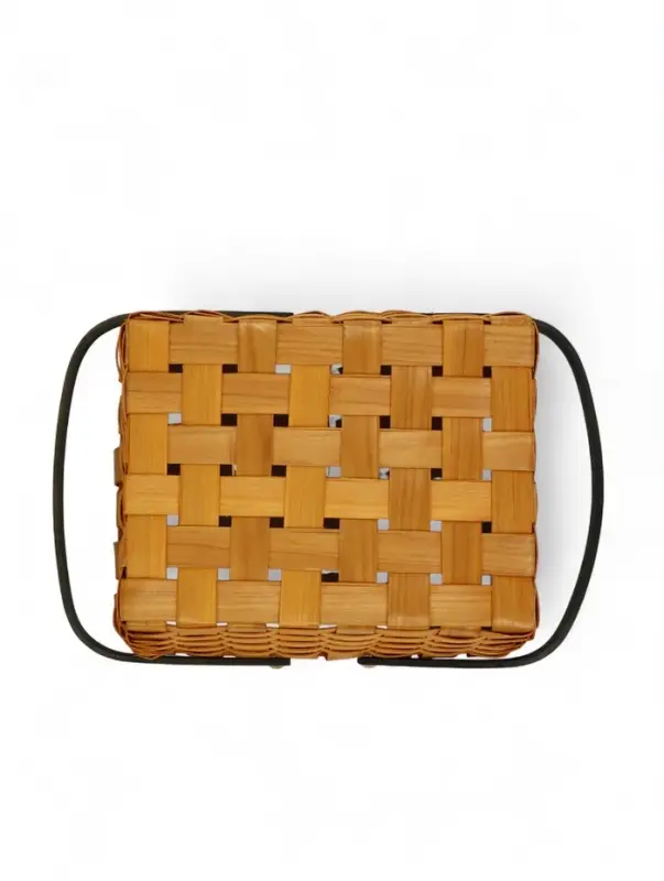 Корзина плетеная 28х23х16 см ручка h=15 см коричневый Корзина плетеная 28х23х16 см ручка h=15 см коричневый