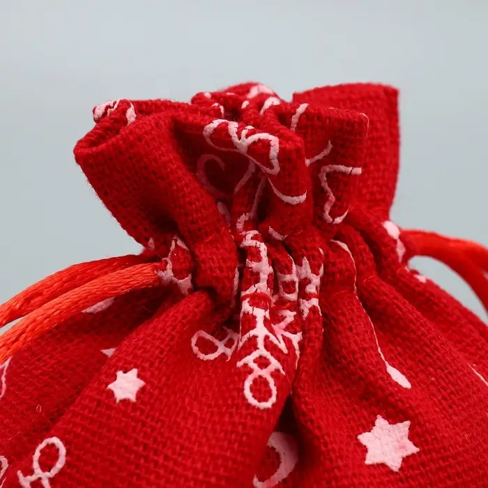 Мешочек подарочный холща «Морозко», 10 х 12 см +/- 1.5 см Мешочек подарочный холща «Морозко», 10 х 12 см +/- 1.5 см