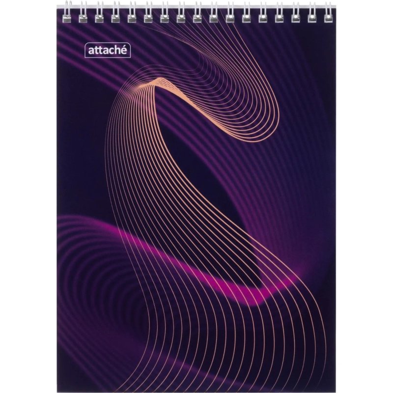 Блокнот А5,40л,клетка,метал.гребень,цв.обложка,Forma,в ассорт