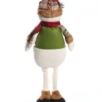 Игрушка новогодняя &laquo;Снеговик в наряде в стиле пэчворк&raquo;, 10&times;17&times;50 см