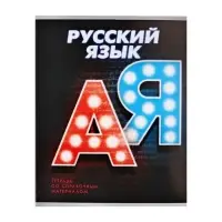 Тетрадь предметная 48 листов в линейку Calligrata «3D. Русский язык», серые листы