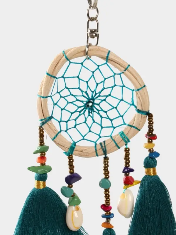 Брелок Брелок "Ловец снов" 17 см, цв. бирюзовый