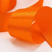 Лента атласная, 40 мм, 23&plusmn;1 м, ярко-оранжевая №25