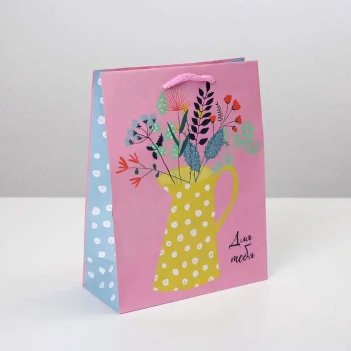 Пакет подарочный ламинированный, упаковка, With love, MS 18 х 23 х 8 см Пакет подарочный ламинированный, упаковка, With love, MS 18 х 23 х 8 см