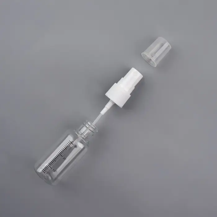 Бутылочка для хранения, с распылителем, со шкалой деления, 30 мл, цвет белый/прозрачный