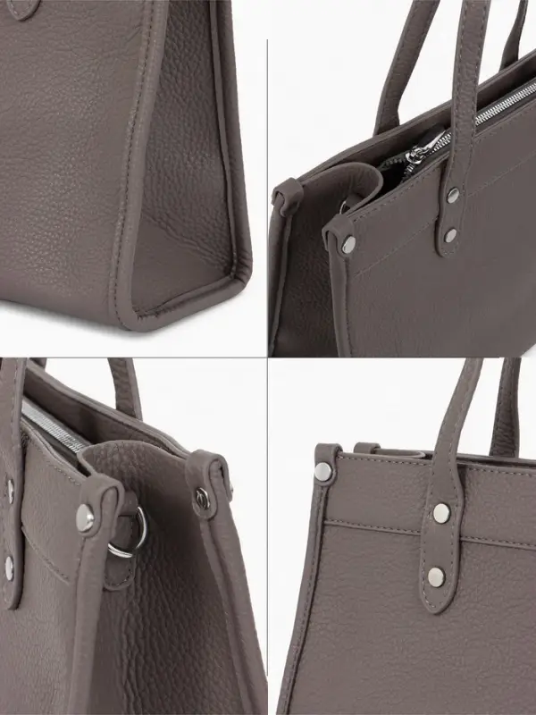 Сумка женская тоут TEXTURA на молнии, с кошельком, 30&times;10&times;24 см, тёмно-серый