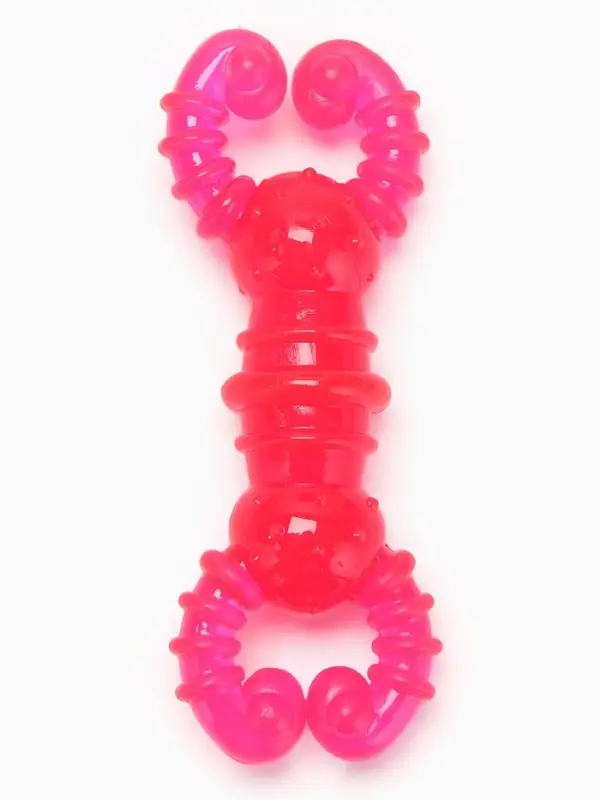 Жевательная игрушка для собак&laquo;Краб&raquo;, прозрачная, 12 см, TPR, розовая