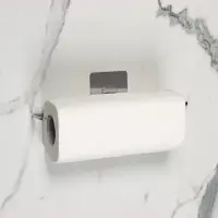 Держатель для бумажных полотенец настенный Доляна, 22.5&times;5&times;4 см, на липучке, хромированный