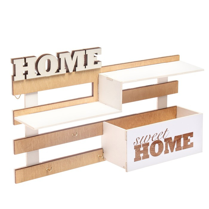 Ключница настенная с полкой «Ступеньки», 30 х 18 см. Ключница настенная с полкой «Ступеньки», 30 х 18 см.