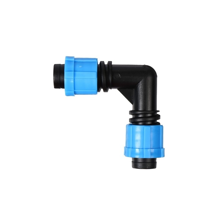 Соединитель L-образный для капельной ленты, 16 мм — 16 мм, пластик, Greengo Соединитель L-образный для капельной ленты, 16 мм — 16 мм, пластик, Greengo