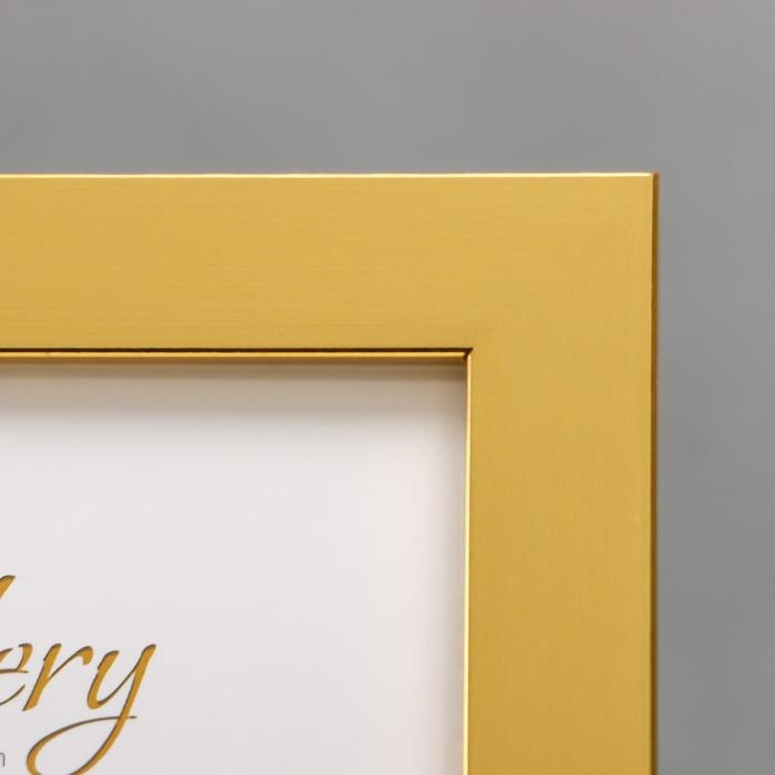 Фоторамка пластик "МИРАМ" 10х15 см, 641811 золото (пластиковый экран)