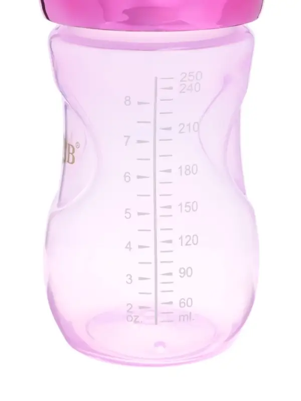 Бутылочка для кормления с наклейками Juicy от 0 мес., 250 мл., фиолетовая, M&B