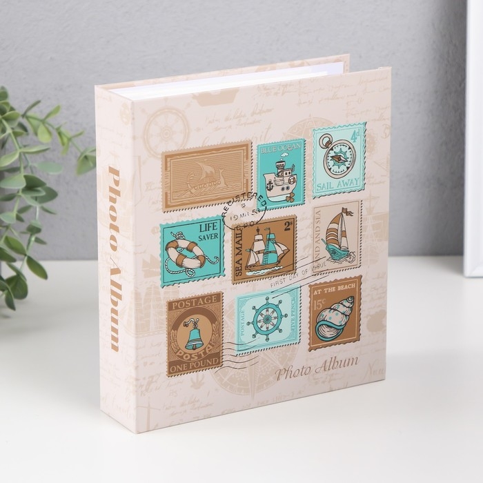 Фотоальбом на 40 фото 13х18 см Фотоальбом на 40 фото 13х18 см "Морская почта" в коробке МИКС 5х19х20,5 см