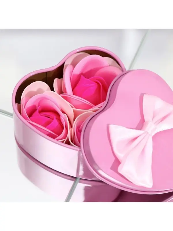 Мыльные розочки, трёхцветные, набор 3 шт., в коробке