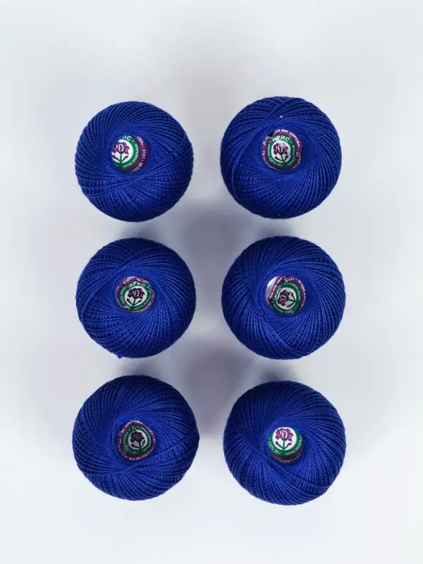 Нитки вязальные "Ирис" 150м/25г 100% мерсеризованный хлопок Набор 6шт (2411)