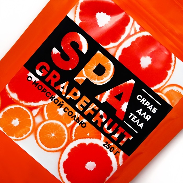 Скраб для тела соляной SPA grapefruit, 250 г, аромат цитрусовый, BEAUTY FOX Скраб для тела соляной SPA grapefruit, 250 г, аромат цитрусовый, BEAUTY FOX
