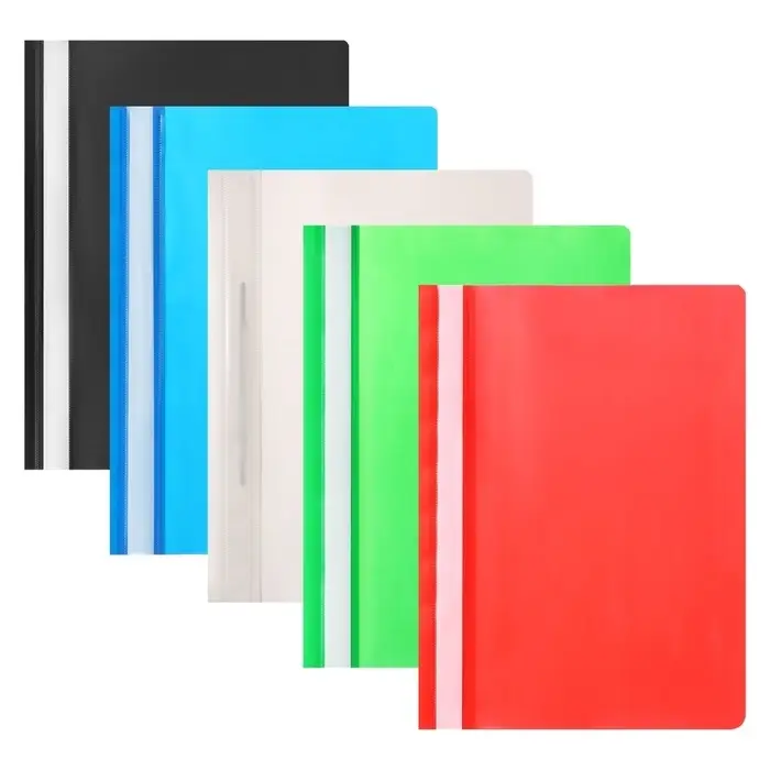 Набор папок-скоросшивателей А4, 120 мкм, Calligrata, 20 штук, прозрачный верх, микс