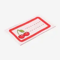 Нашивка именная &laquo;Вишенки&raquo;, 5.5&times;3.2 см, 10 шт., красная