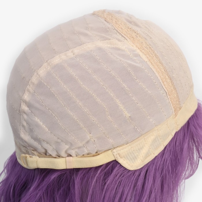 Парик искусственный, с чёлкой, каре имитация кожи, 40 см, 160 гр, цвет сиреневый Парик искусственный, с чёлкой, каре имитация кожи, 40 см, 160 гр, цвет сиреневый