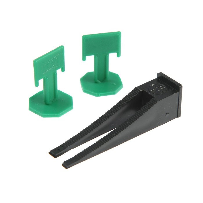 Система выравнивания плитки ЛОМ, Зажим 3 мм + Клин (250/250 шт.), коробка Система выравнивания плитки ЛОМ, Зажим 3 мм + Клин (250/250 шт.), коробка