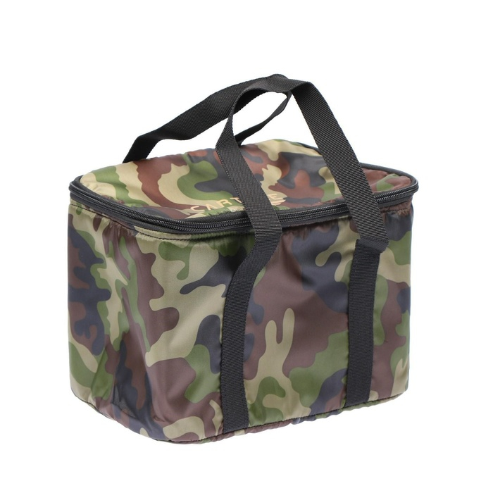 Термосумка Cartage Т-13, зеленый камуфляж, 10 л, 26х19х19 см Термосумка Cartage Т-13, зеленый камуфляж, 10 л, 26х19х19 см