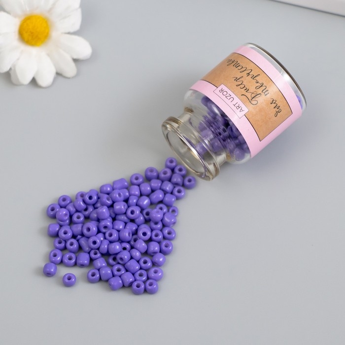 Бисер круглый 6/0 в бутылочке  Бисер круглый 6/0 в бутылочке "Глициния" 2х20 гр набор 2 шт