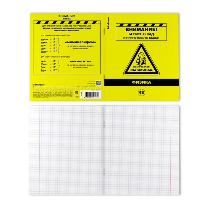 Тетрадь предметная ФИЗИКА, 48 листов в клетку, ErichKrause Be Informed, пластиковая обложка, шелкография, блок офсет 100% белизна, инфо-блок Тетрадь предметная ФИЗИКА, 48 листов в клетку, ErichKrause Be Informed, пластиковая обложка, шелкография, блок офсет 100% белизна, инфо-блок
