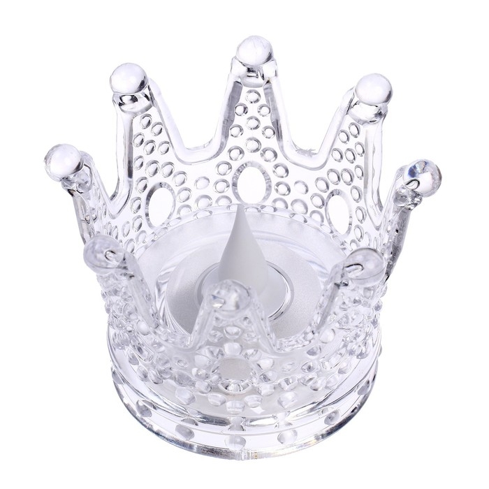 Свеча светодиодная &laquo;Корона&raquo;, горит жёлтым