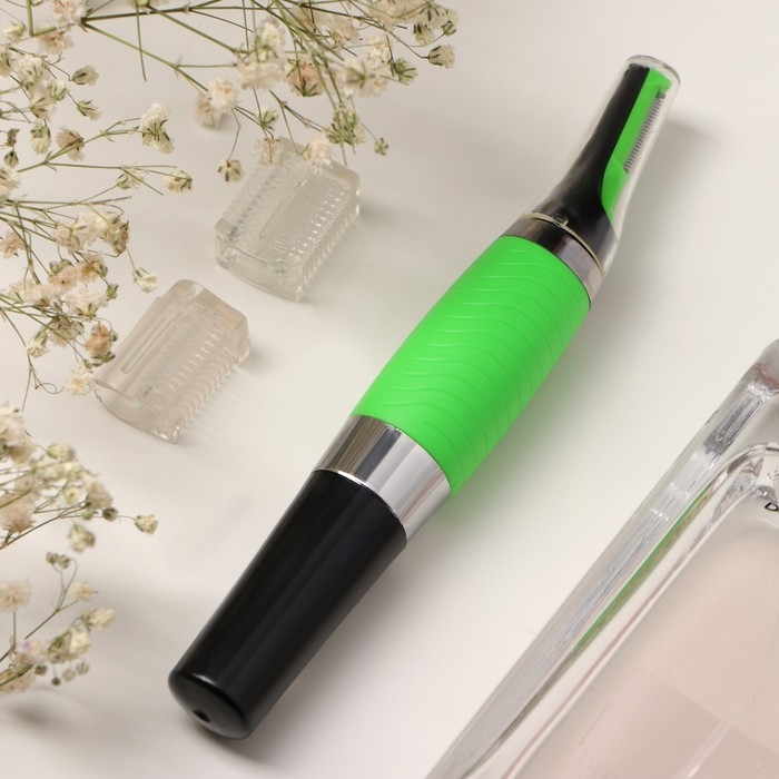 Триммер Luazon LTRI-20, для носа/ушей/бровей/бороды, с подсв., 1*ААА (не в компл.), зелёный Триммер Luazon LTRI-20, для носа/ушей/бровей/бороды, с подсв., 1*ААА (не в компл.), зелёный