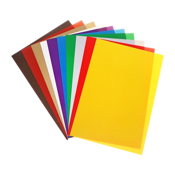 Картон цветной лакированный А4, 10 листов, 10 цветов, Calligrata TOP, односторонний, 200 г/м2, в папке Картон цветной лакированный А4, 10 листов, 10 цветов, Calligrata TOP, односторонний, 200 г/м2, в папке