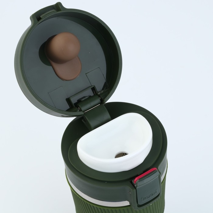 Термостакан с кнопкой MODE FORREST, 380 мл, цвет зеленый, сохраняет тепло 6-8 ч 9455518 10474 Термостакан с кнопкой MODE FORREST, 380 мл, цвет зеленый, сохраняет тепло 6-8 ч 9455518 10474