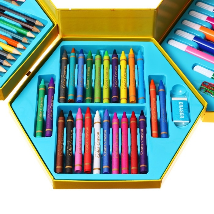 Набор для рисования 112 предметов Желтый Набор для рисования 112 предметов Желтый