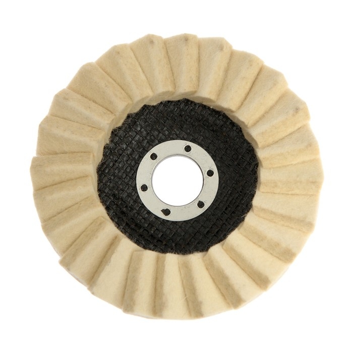 Круг полировальный лепестковый ТУНДРА, войлочный, 125 х 22 мм, лепесток 8 мм, 24 лепестка Круг полировальный лепестковый ТУНДРА, войлочный, 125 х 22 мм, лепесток 8 мм, 24 лепестка