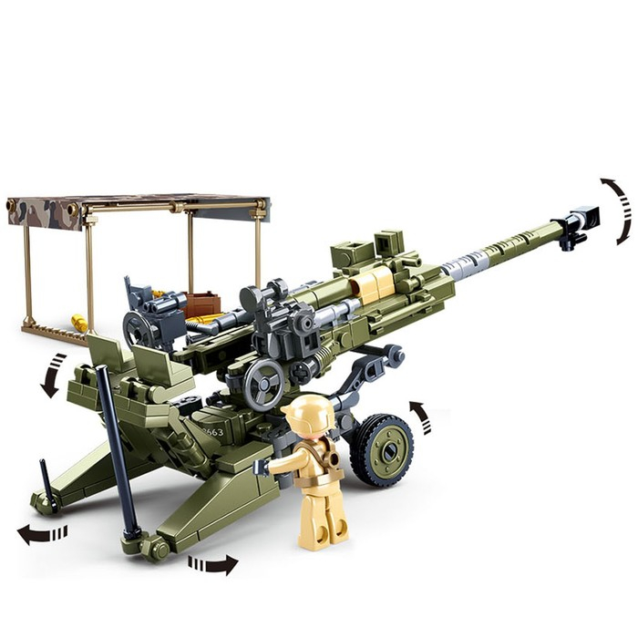 Конструктор Модельки «Гаубица», 258 деталей Конструктор Модельки «Гаубица», 258 деталей