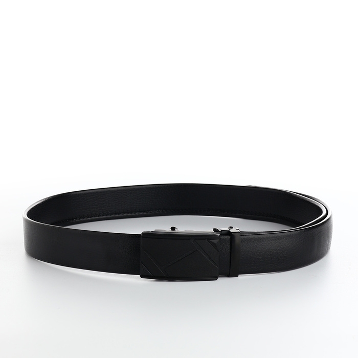 Ремень мужской, ширина 3,5 см, пряжка автомат, цвет чёрный Ремень мужской, ширина 3,5 см, пряжка автомат, цвет чёрный