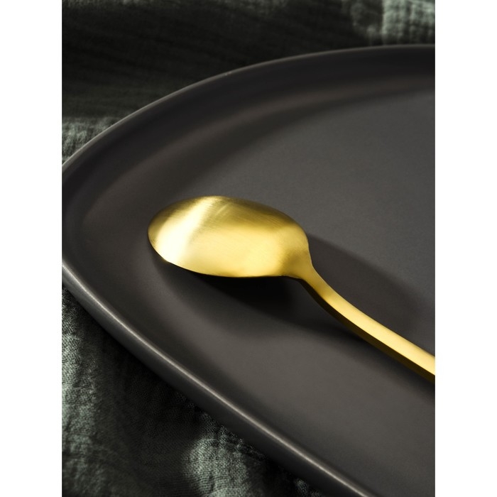 Ложка столовая из нержавеющей стали Magistro «Оску стандарт», длина 19,5 см, цвет золотой Ложка столовая из нержавеющей стали Magistro «Оску стандарт», длина 19,5 см, цвет золотой