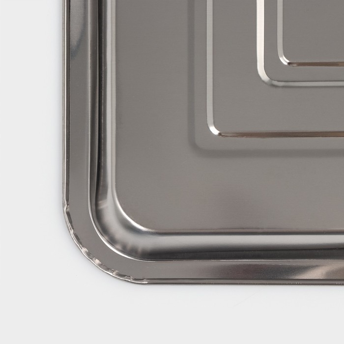 Поднос из нержавеющей стали, 45×35×2 см