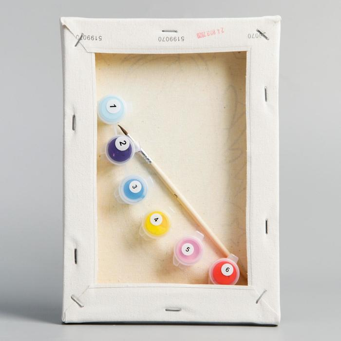 Картина по номерам для детей  Картина по номерам для детей "Радуга" 21х15 см, My Little Pony