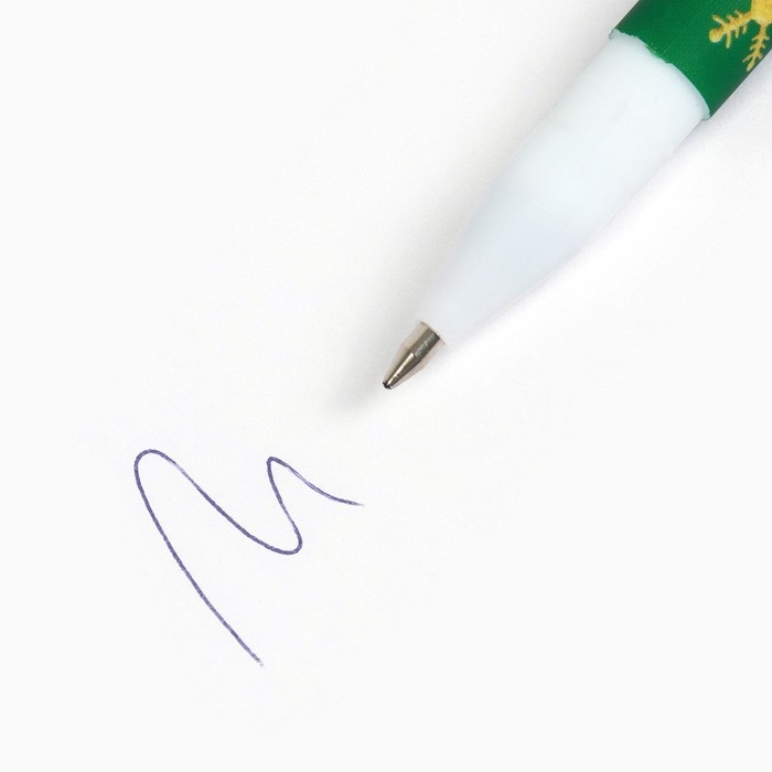 Ручка шариковая с колпачком «Новый год: Всё исполнит Новый год!», пластик, синяя паста 0.7 мм Ручка шариковая с колпачком «Новый год: Всё исполнит Новый год!», пластик, синяя паста 0.7 мм