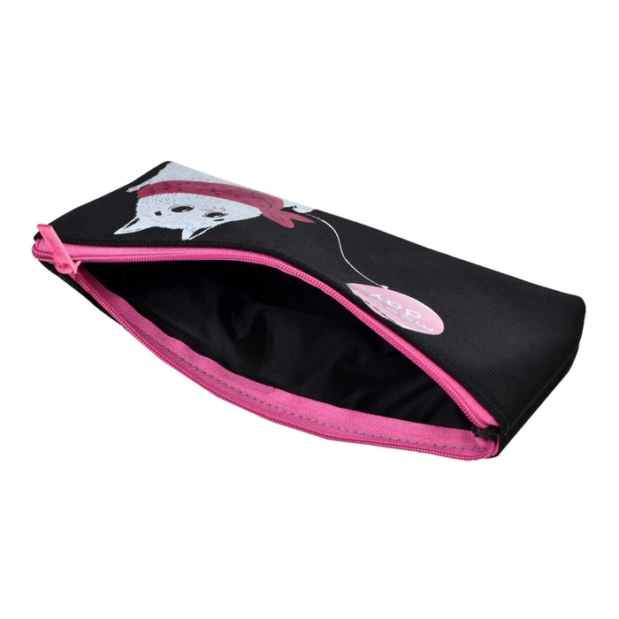 Пенал мягкий, 1 отделение, 85 х 200 х 25 мм, объёмный, Феникс Пенал мягкий, 1 отделение, 85 х 200 х 25 мм, объёмный, Феникс "Бандана бэнд" чёрный/розовый 61299